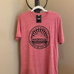 Nashville Music City T-shirt in Red Heather